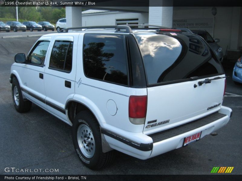 Summit White / Blue 1996 Chevrolet Blazer LS 4x4