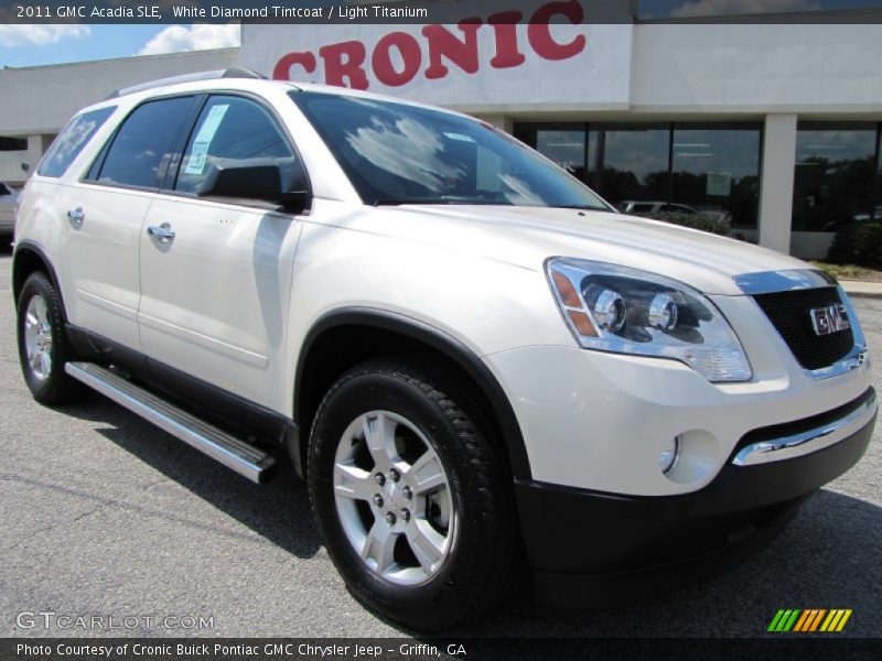 White Diamond Tintcoat / Light Titanium 2011 GMC Acadia SLE