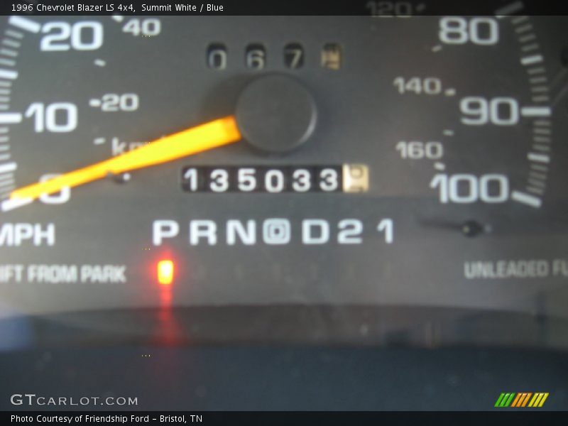 Summit White / Blue 1996 Chevrolet Blazer LS 4x4