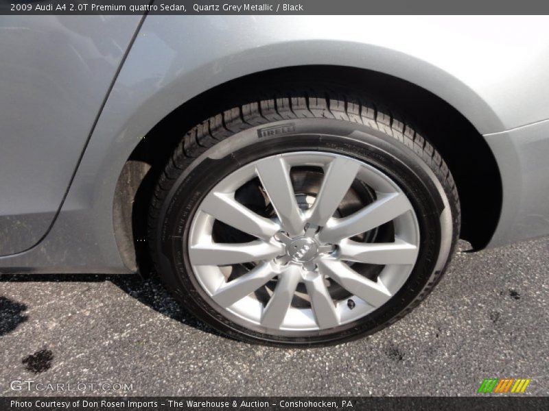 Quartz Grey Metallic / Black 2009 Audi A4 2.0T Premium quattro Sedan