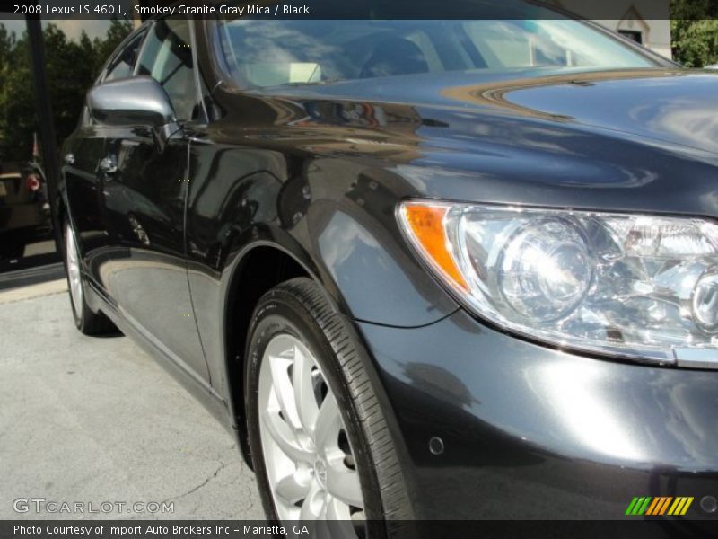 Smokey Granite Gray Mica / Black 2008 Lexus LS 460 L