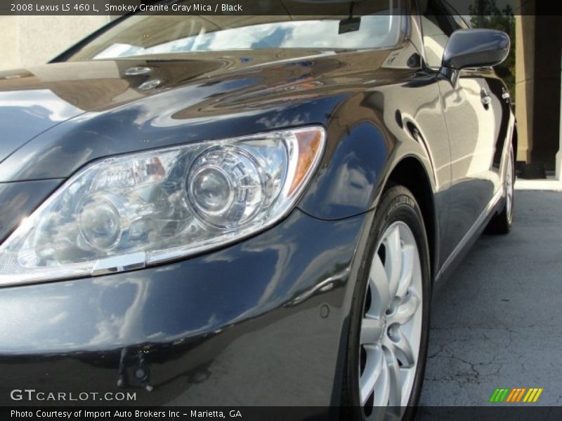 Smokey Granite Gray Mica / Black 2008 Lexus LS 460 L