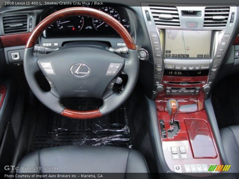 Smokey Granite Gray Mica / Black 2008 Lexus LS 460 L