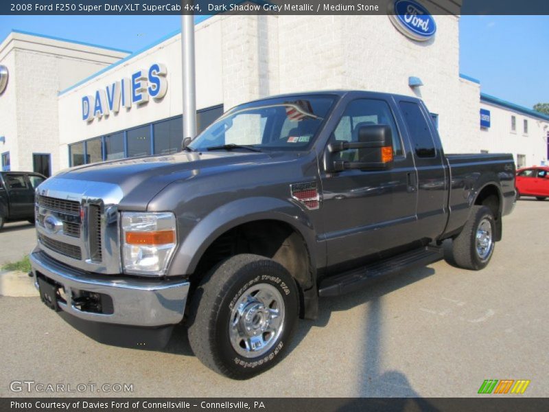 Dark Shadow Grey Metallic / Medium Stone 2008 Ford F250 Super Duty XLT SuperCab 4x4