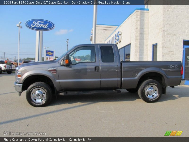 Dark Shadow Grey Metallic / Medium Stone 2008 Ford F250 Super Duty XLT SuperCab 4x4