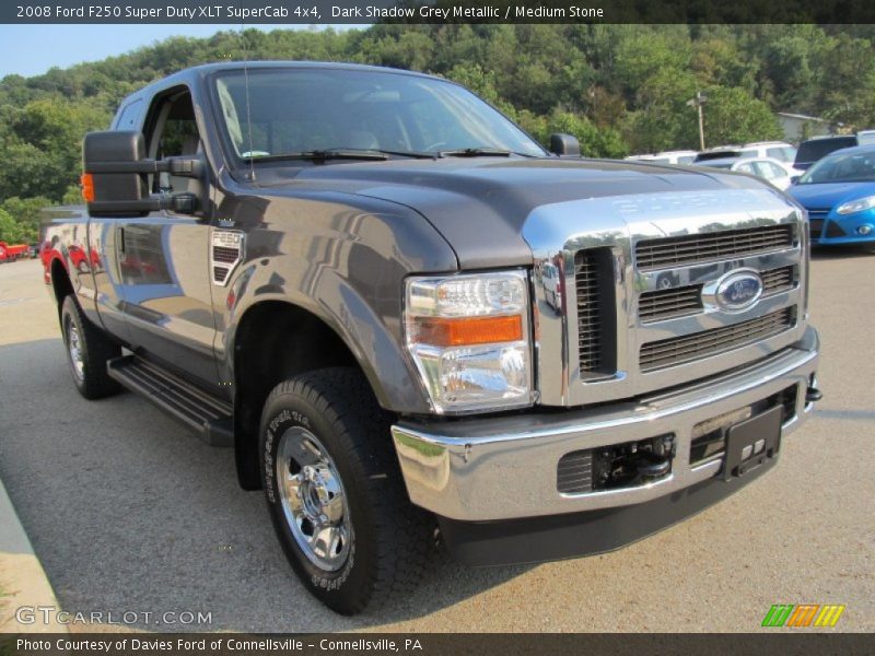 Dark Shadow Grey Metallic / Medium Stone 2008 Ford F250 Super Duty XLT SuperCab 4x4