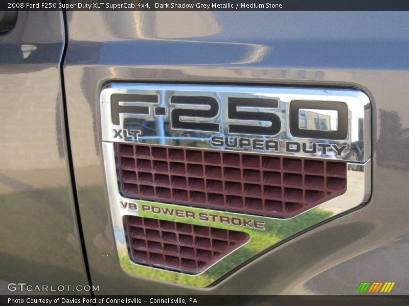 Dark Shadow Grey Metallic / Medium Stone 2008 Ford F250 Super Duty XLT SuperCab 4x4