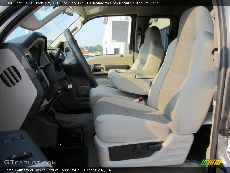Dark Shadow Grey Metallic / Medium Stone 2008 Ford F250 Super Duty XLT SuperCab 4x4