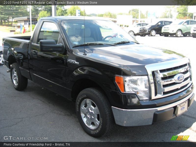 Tuxedo Black / Medium Stone 2010 Ford F150 XLT Regular Cab