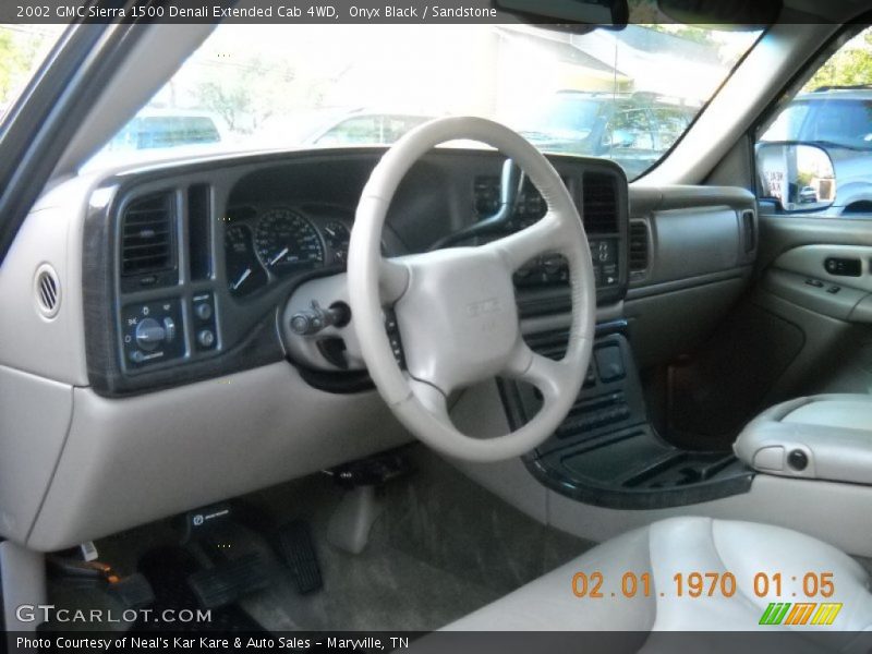 Onyx Black / Sandstone 2002 GMC Sierra 1500 Denali Extended Cab 4WD