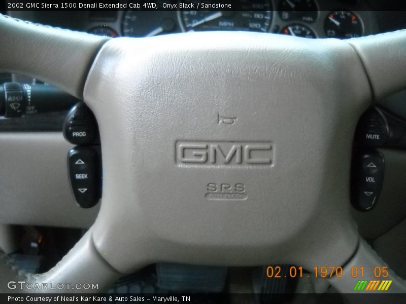 Onyx Black / Sandstone 2002 GMC Sierra 1500 Denali Extended Cab 4WD