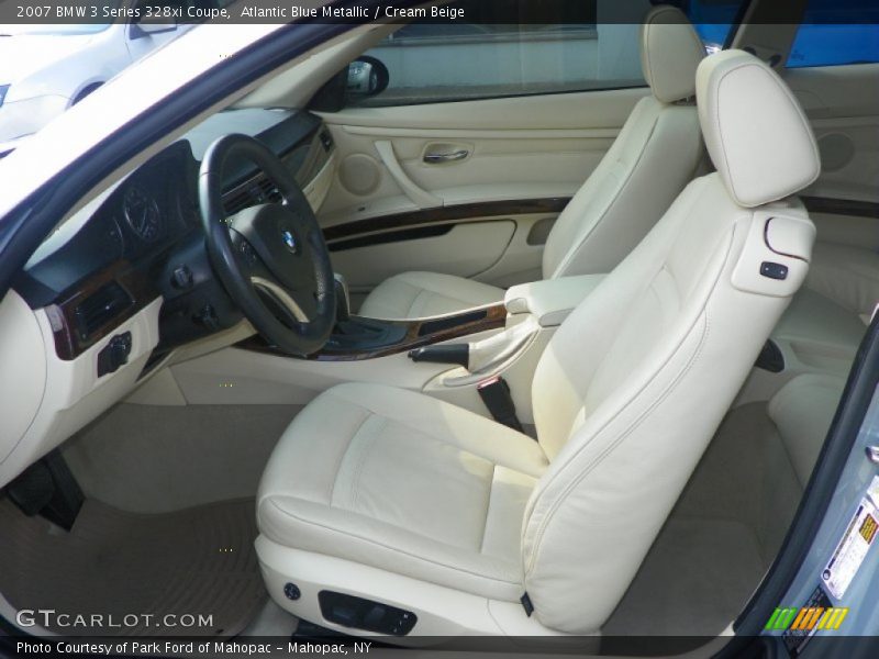 Atlantic Blue Metallic / Cream Beige 2007 BMW 3 Series 328xi Coupe