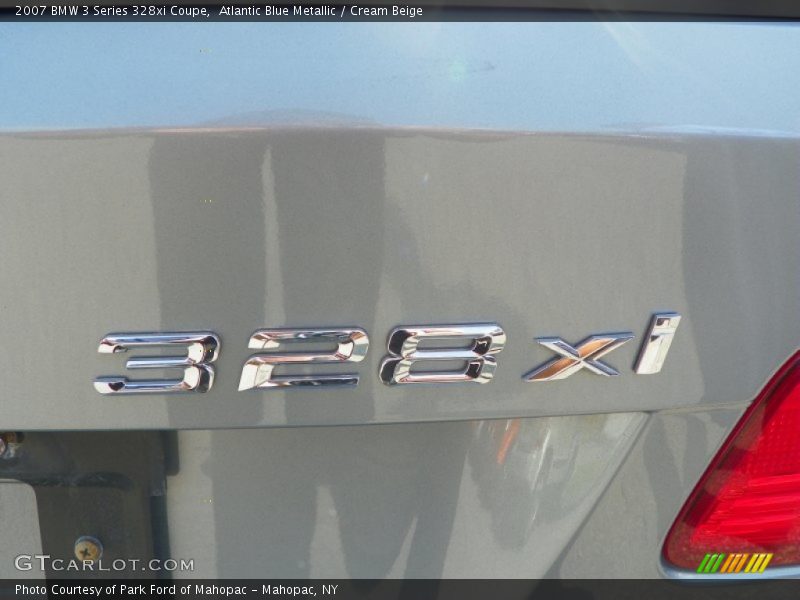 Atlantic Blue Metallic / Cream Beige 2007 BMW 3 Series 328xi Coupe