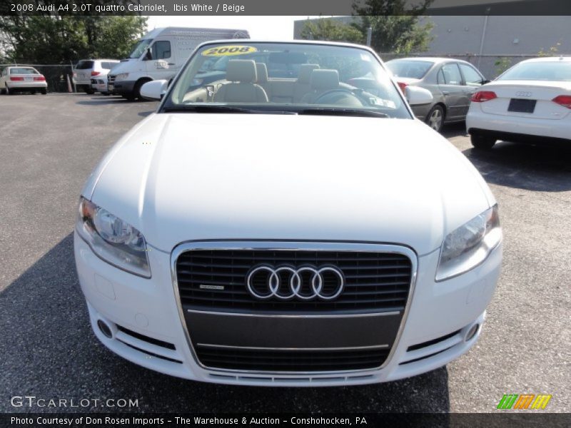 Ibis White / Beige 2008 Audi A4 2.0T quattro Cabriolet