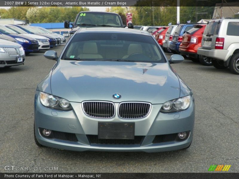Atlantic Blue Metallic / Cream Beige 2007 BMW 3 Series 328xi Coupe