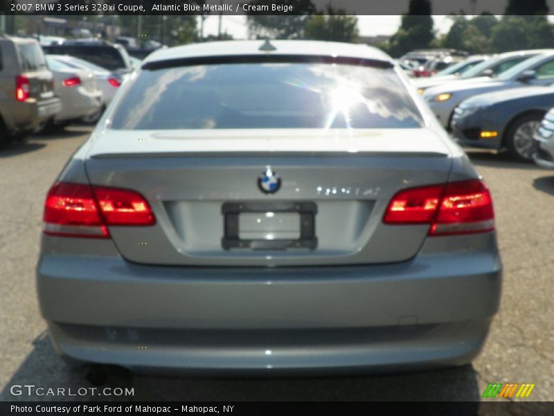 Atlantic Blue Metallic / Cream Beige 2007 BMW 3 Series 328xi Coupe