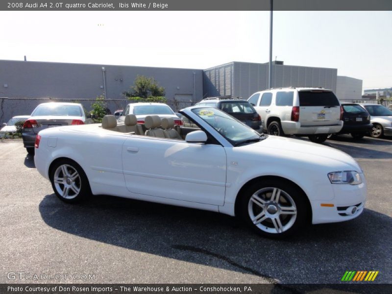 Ibis White / Beige 2008 Audi A4 2.0T quattro Cabriolet