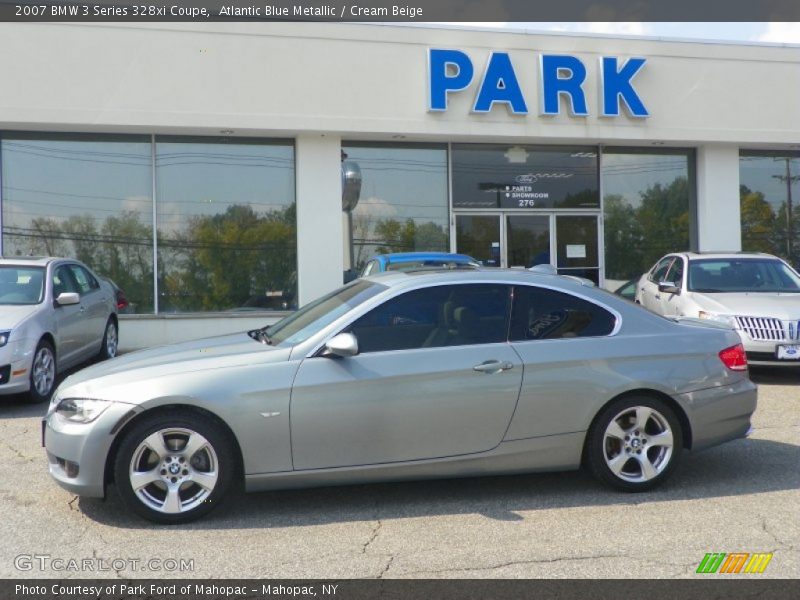 Atlantic Blue Metallic / Cream Beige 2007 BMW 3 Series 328xi Coupe