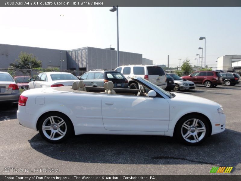 Ibis White / Beige 2008 Audi A4 2.0T quattro Cabriolet