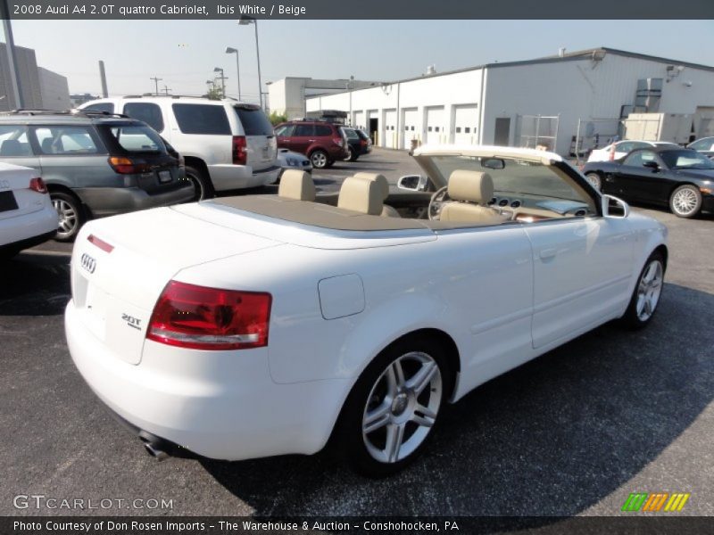 Ibis White / Beige 2008 Audi A4 2.0T quattro Cabriolet