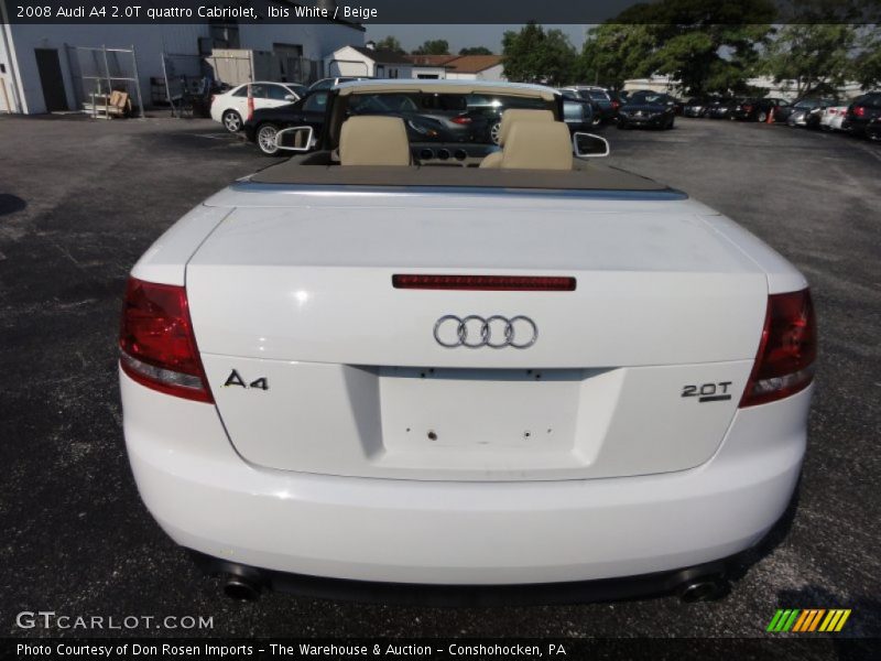 Ibis White / Beige 2008 Audi A4 2.0T quattro Cabriolet