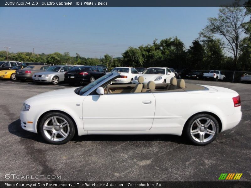 Ibis White / Beige 2008 Audi A4 2.0T quattro Cabriolet
