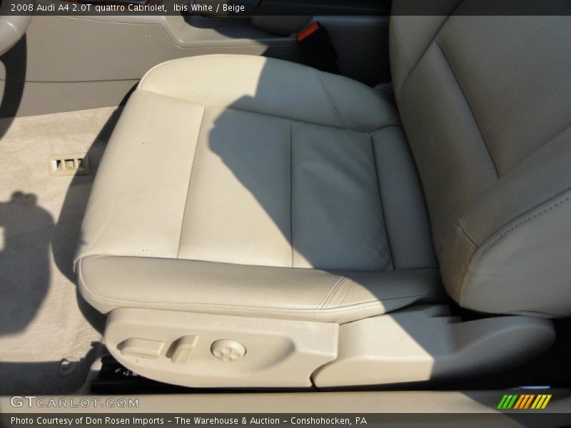 Ibis White / Beige 2008 Audi A4 2.0T quattro Cabriolet