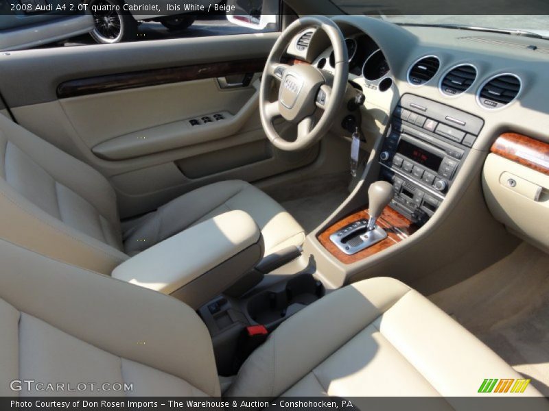 Ibis White / Beige 2008 Audi A4 2.0T quattro Cabriolet