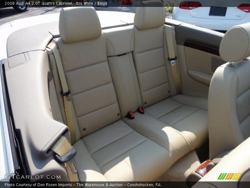 Ibis White / Beige 2008 Audi A4 2.0T quattro Cabriolet
