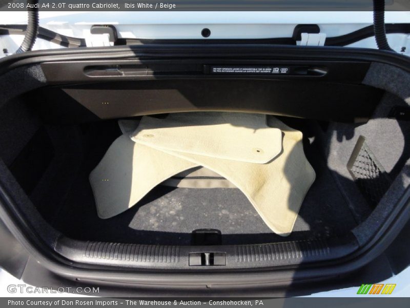 Ibis White / Beige 2008 Audi A4 2.0T quattro Cabriolet