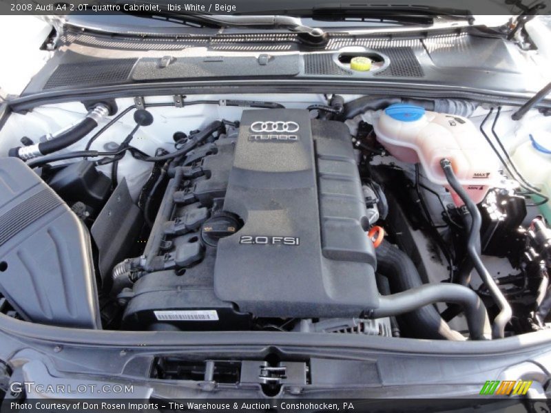  2008 A4 2.0T quattro Cabriolet Engine - 2.0 Liter FSI Turbocharged DOHC 16-Valve VVT 4 Cylinder