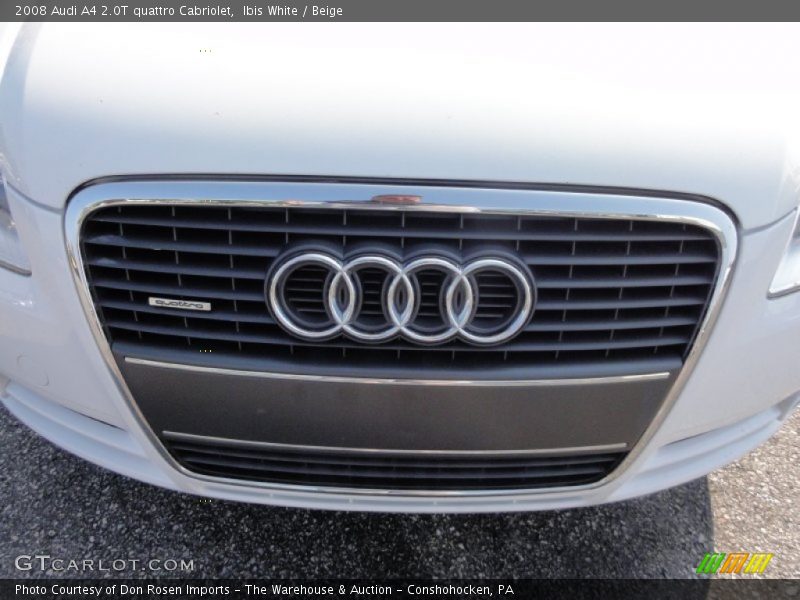 Ibis White / Beige 2008 Audi A4 2.0T quattro Cabriolet