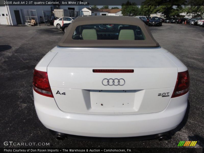 Ibis White / Beige 2008 Audi A4 2.0T quattro Cabriolet