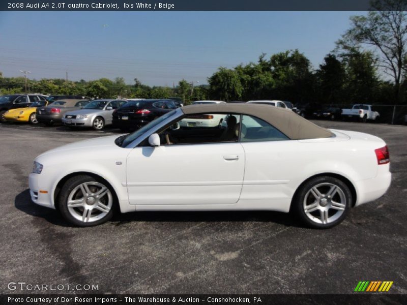 Ibis White / Beige 2008 Audi A4 2.0T quattro Cabriolet
