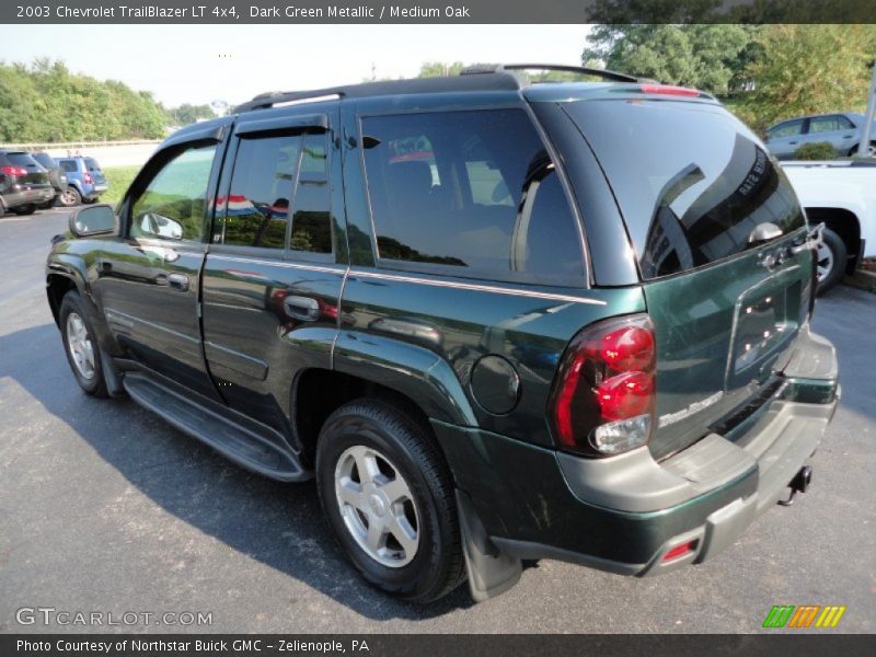 Dark Green Metallic / Medium Oak 2003 Chevrolet TrailBlazer LT 4x4