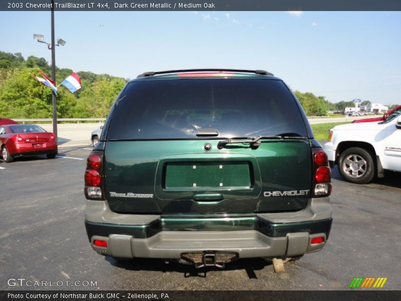 Dark Green Metallic / Medium Oak 2003 Chevrolet TrailBlazer LT 4x4