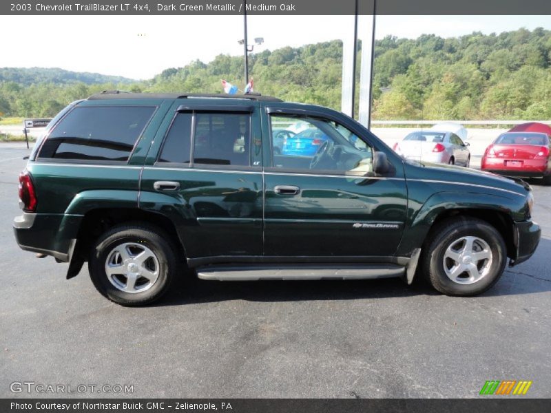 Dark Green Metallic / Medium Oak 2003 Chevrolet TrailBlazer LT 4x4
