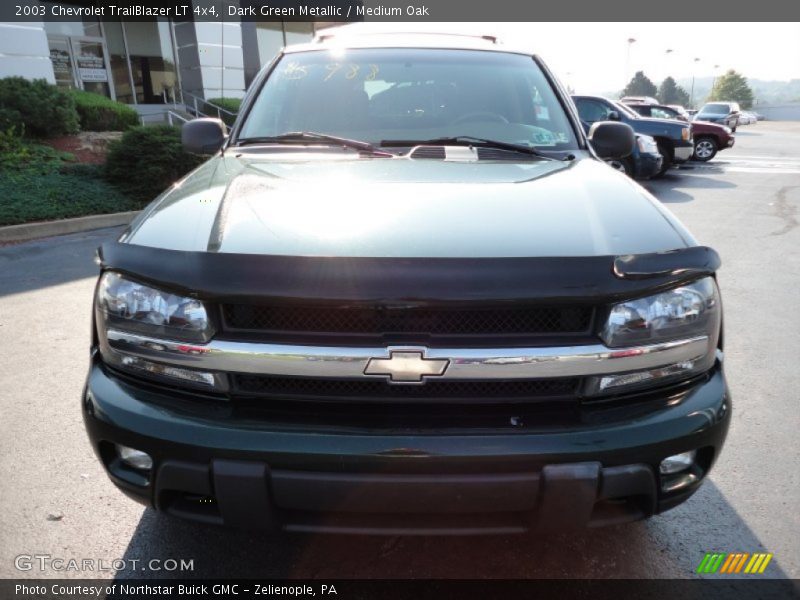 Dark Green Metallic / Medium Oak 2003 Chevrolet TrailBlazer LT 4x4
