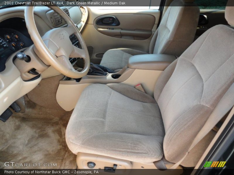 Dark Green Metallic / Medium Oak 2003 Chevrolet TrailBlazer LT 4x4
