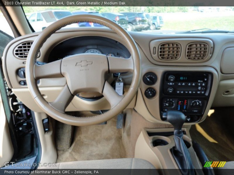 Dark Green Metallic / Medium Oak 2003 Chevrolet TrailBlazer LT 4x4