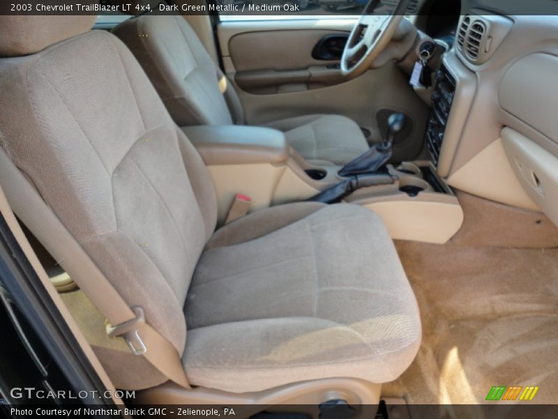 Dark Green Metallic / Medium Oak 2003 Chevrolet TrailBlazer LT 4x4