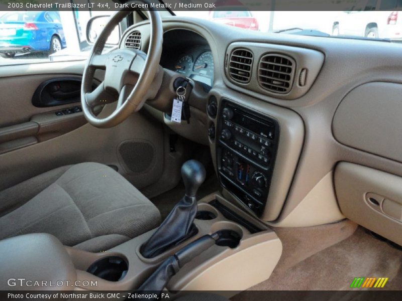 Dark Green Metallic / Medium Oak 2003 Chevrolet TrailBlazer LT 4x4