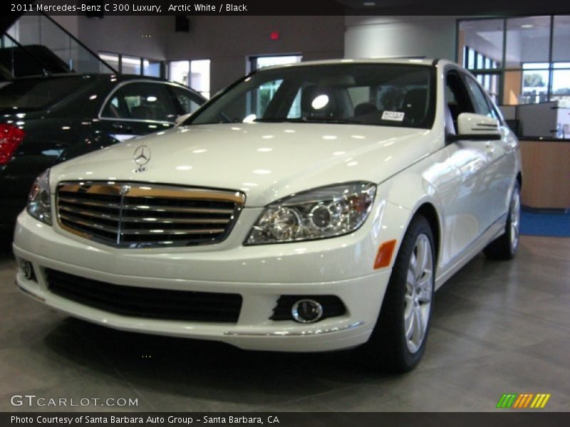 Arctic White / Black 2011 Mercedes-Benz C 300 Luxury