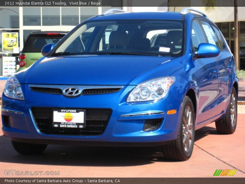 Vivid Blue / Beige 2012 Hyundai Elantra GLS Touring
