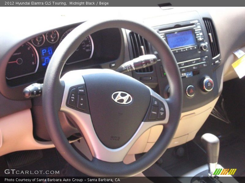 Midnight Black / Beige 2012 Hyundai Elantra GLS Touring
