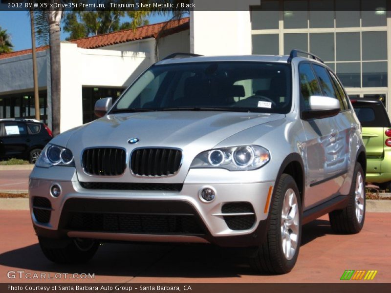 Titanium Silver Metallic / Black 2012 BMW X5 xDrive35i Premium