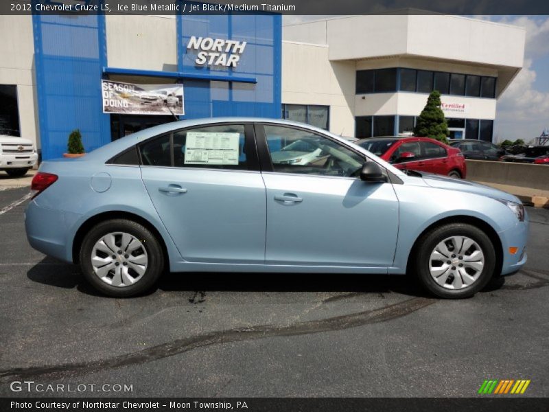 Ice Blue Metallic / Jet Black/Medium Titanium 2012 Chevrolet Cruze LS