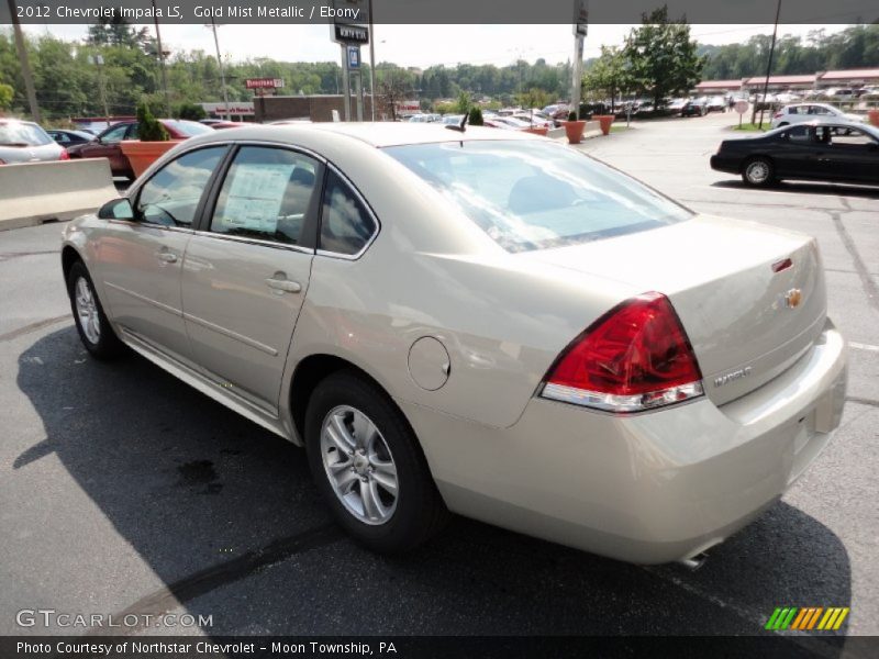 Gold Mist Metallic / Ebony 2012 Chevrolet Impala LS