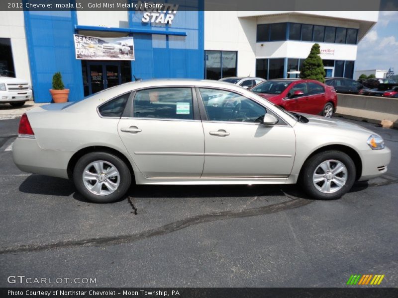 Gold Mist Metallic / Ebony 2012 Chevrolet Impala LS