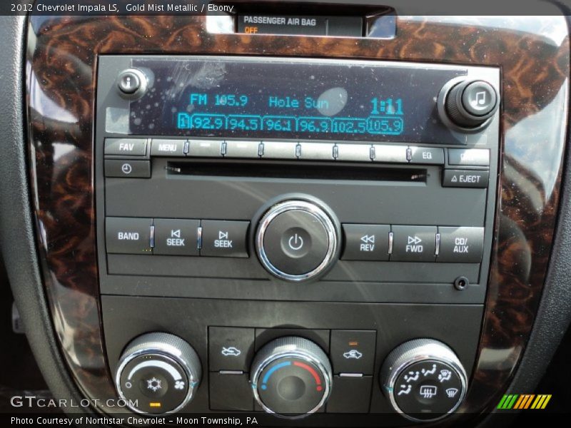 Gold Mist Metallic / Ebony 2012 Chevrolet Impala LS